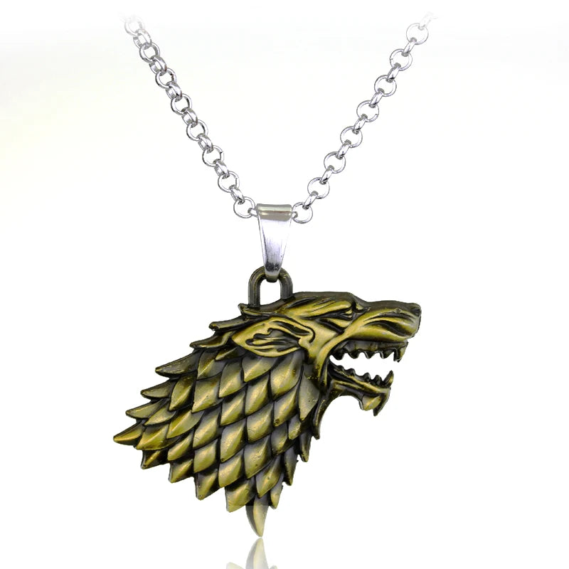 Game of Thrones House Stark Wolf Keychain – “Winter Is Coming” 3D Pendant