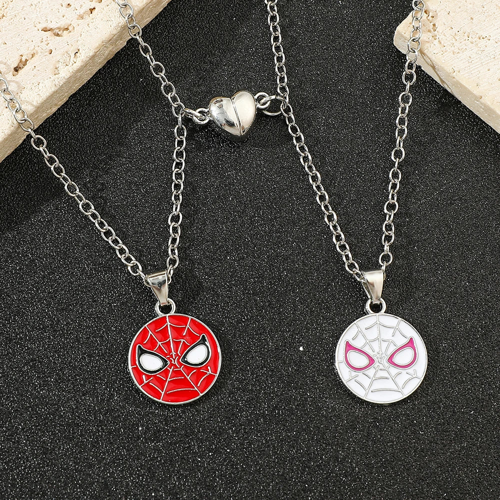 Spider-Man Couple Necklace Set – 2-Piece Marvel Pendant Jewelry