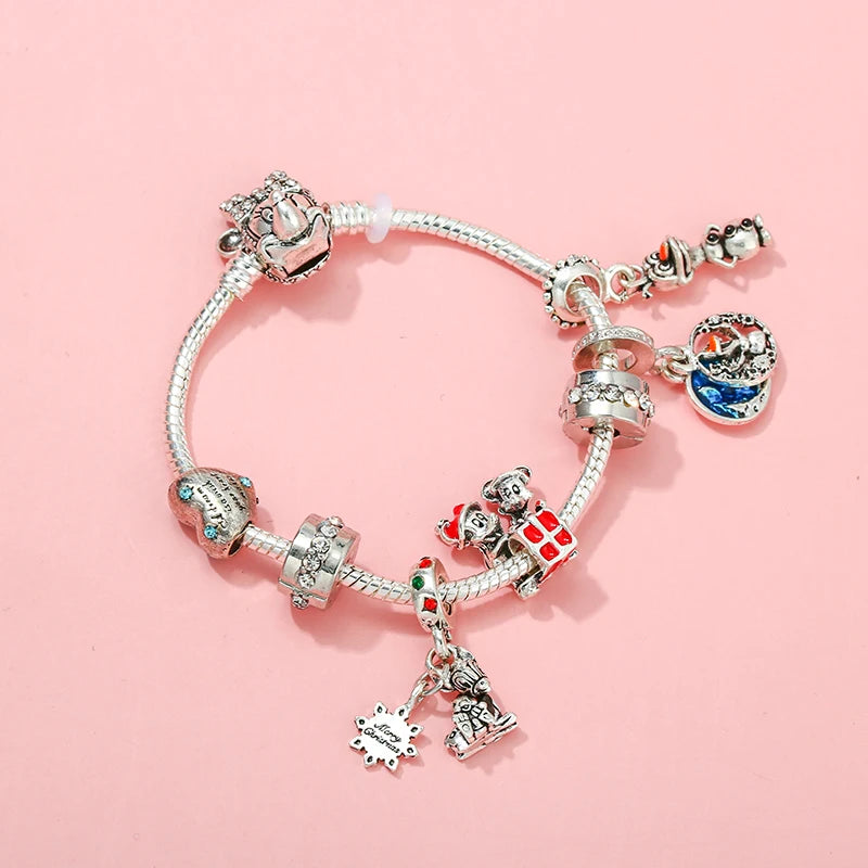 Marvel Spider-Man Charm Bracelet – Mask Clasp & Soaring City Beads
