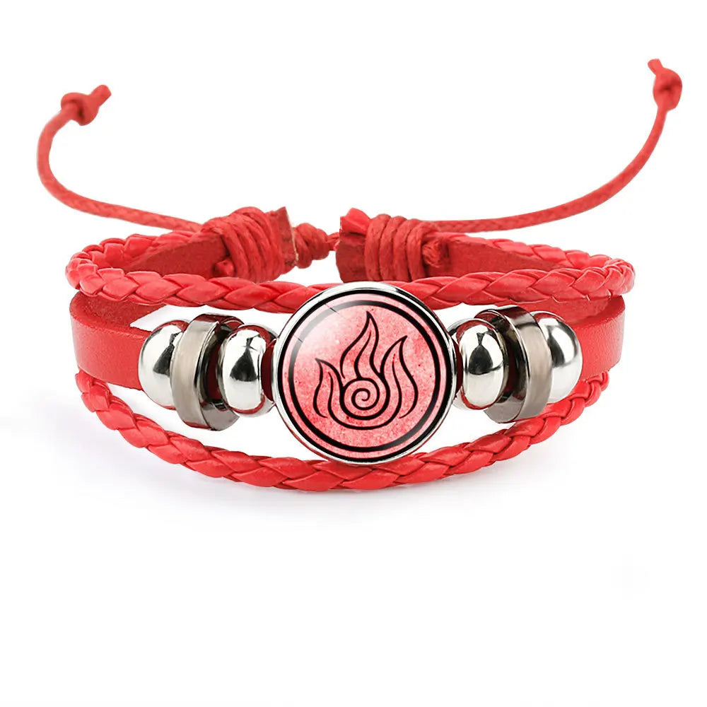 Avatar: The Last Airbender Leather Bracelet – Multilayer Braided Bangle