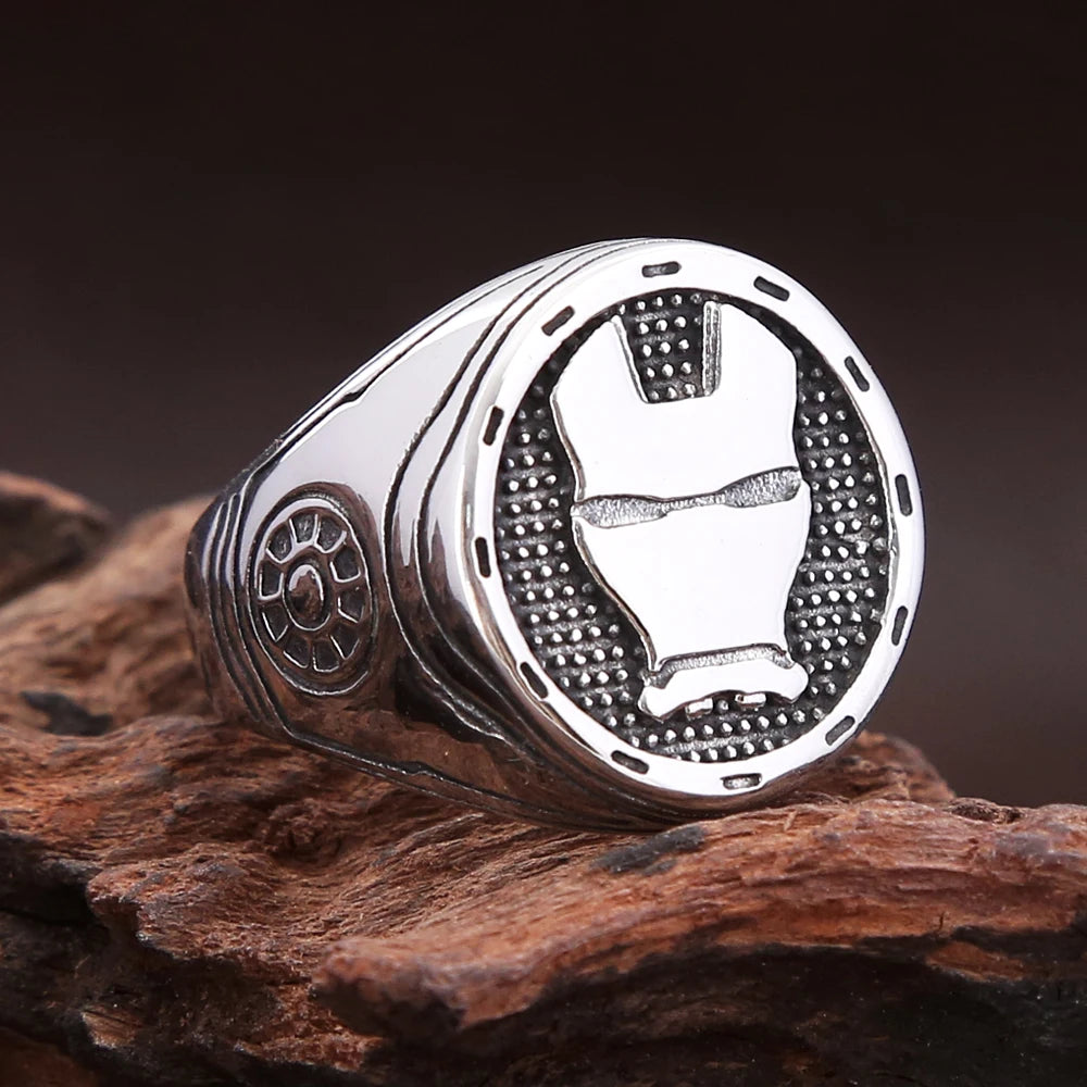 Iron Man Mask Ring – 316L Stainless Steel Marvel Superhero Statement Ring