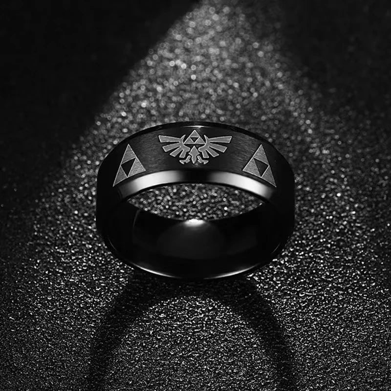 Triforce Triangle Ring – 316L Stainless Steel Anime Cosplay Band