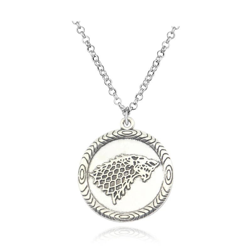 Game of Thrones House Stark Wolf Keychain – “Winter Is Coming” 3D Pendant