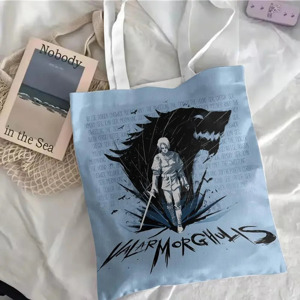 Game of Thrones Floral Canvas Tote Bag – Large Reversible Everyday Shoulder Bag