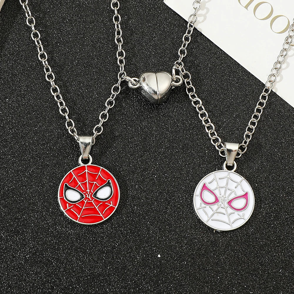 Spider-Man Couple Necklace Set – 2-Piece Marvel Pendant Jewelry