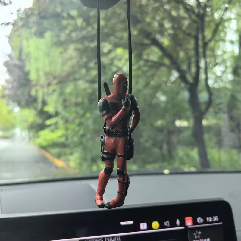 Deadpool Rearview Mirror Pendant – Marvel Car Hanging Figure