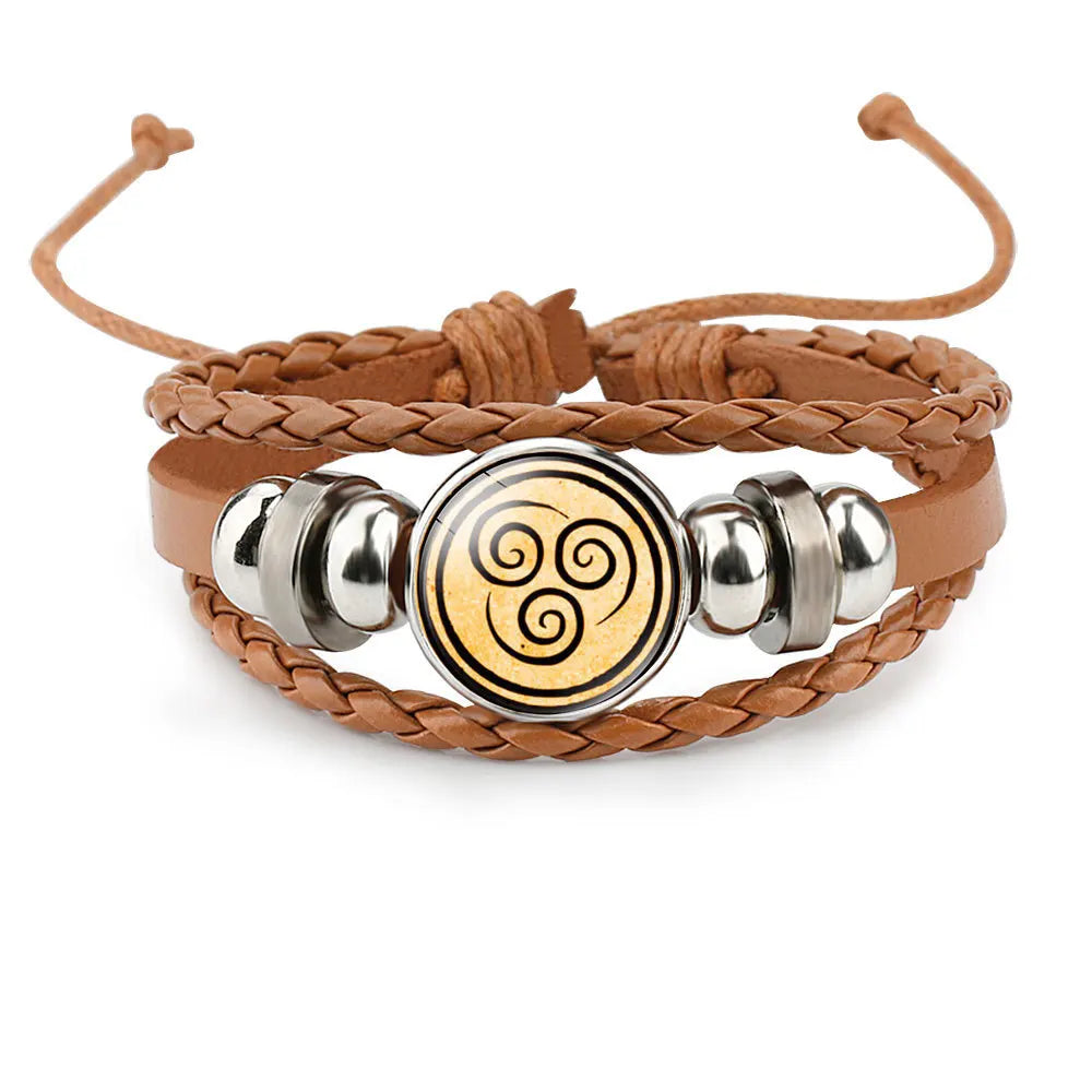 Avatar: The Last Airbender Leather Bracelet – Multilayer Braided Bangle